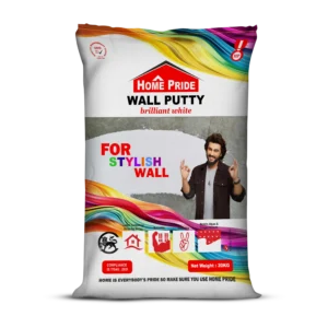 Wall putty applied for smooth wall surface before painting