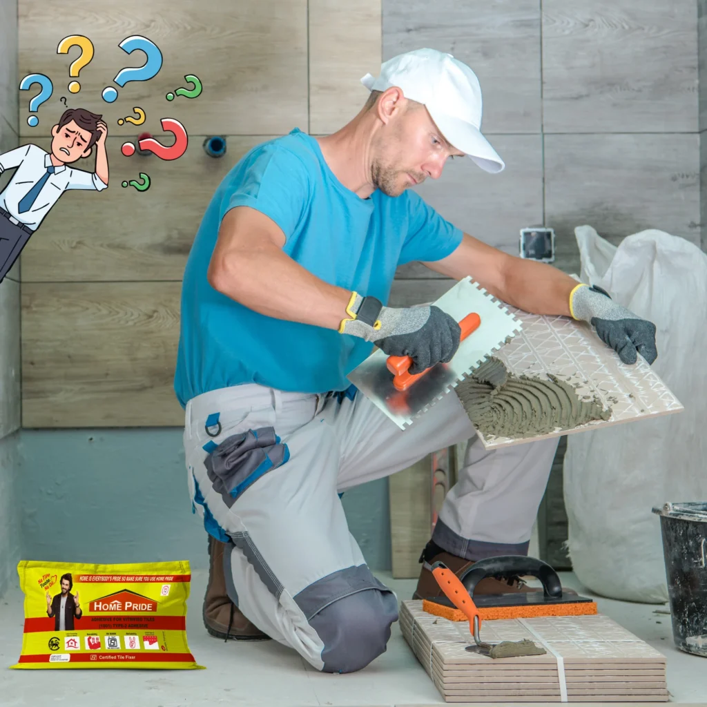 Tile adhesive providing strong bonding for floor and wall tiles