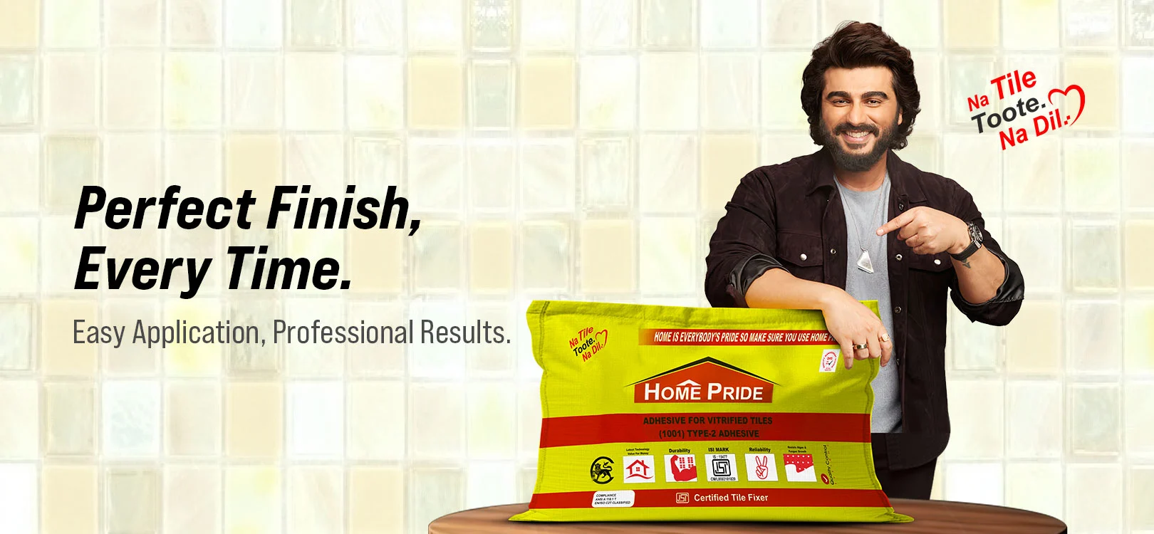 High-performance tile adhesive for ceramic, vitrified, and stone tile installations