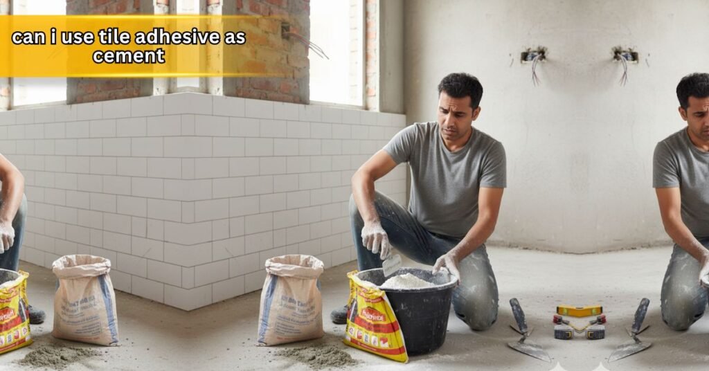 can i use tile adhesive as cement