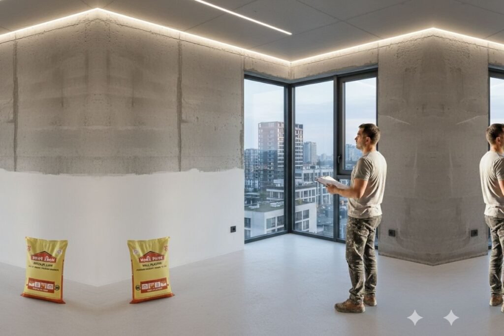 wall plaster calculator for plaster quantity and material estimation