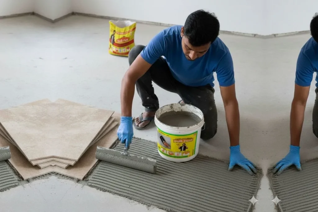 tile adhesive chemical used for fixing tiles on walls and floors