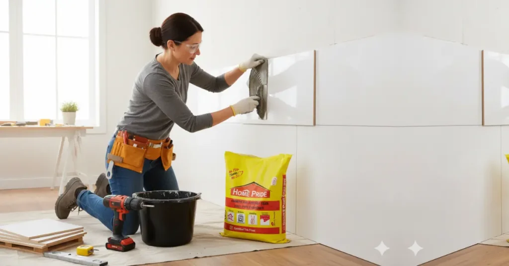 20kg tile adhesive coverage per square foot