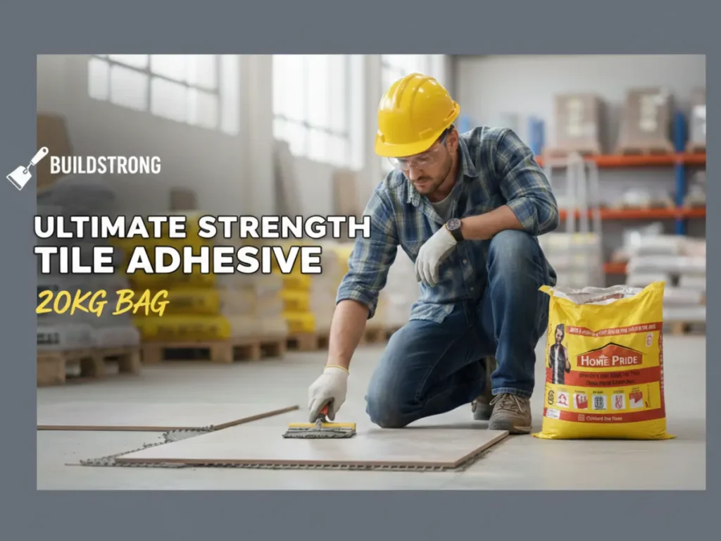 tile adhesive in India applied on floor tiles