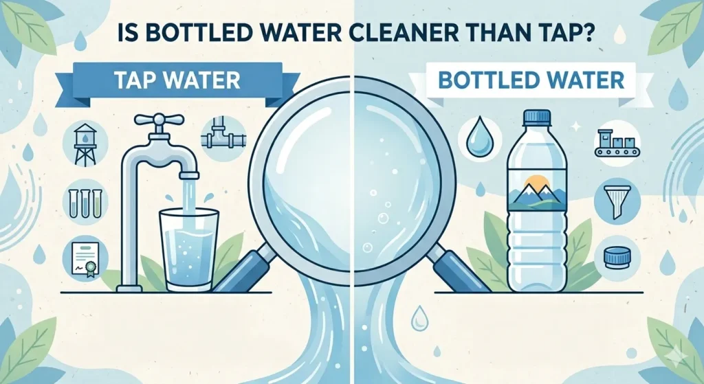 is bottled water cleaner than tap water comparison guide