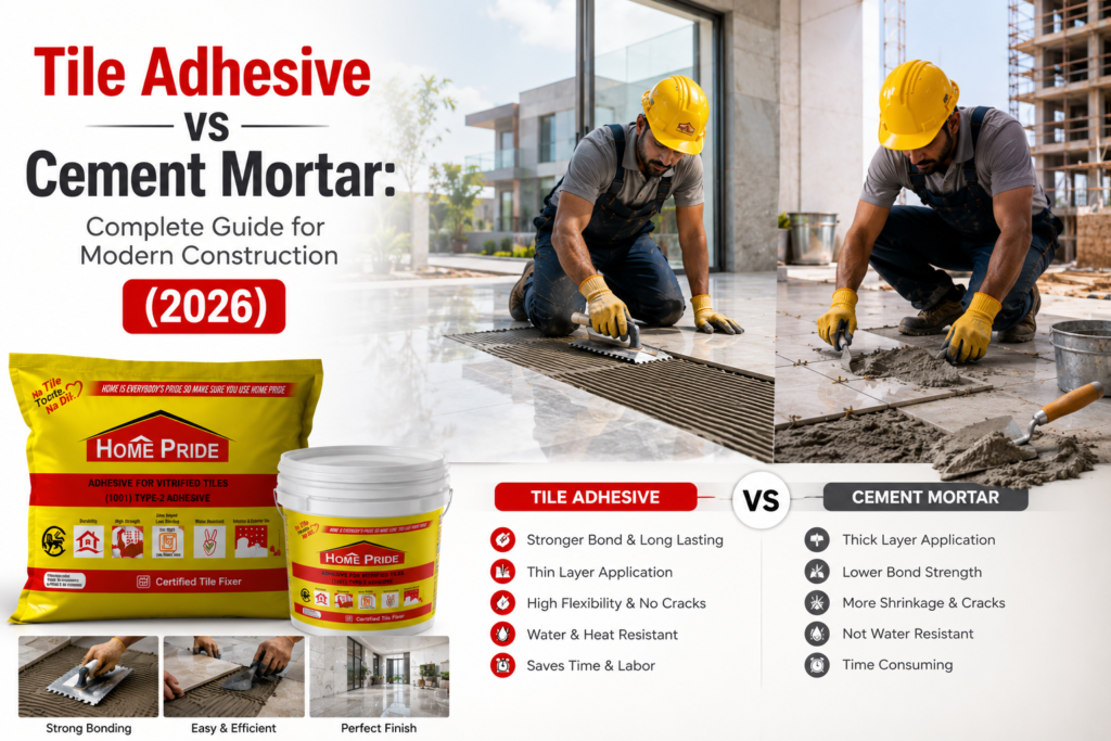 Tile Adhesive vs Cement Mortar