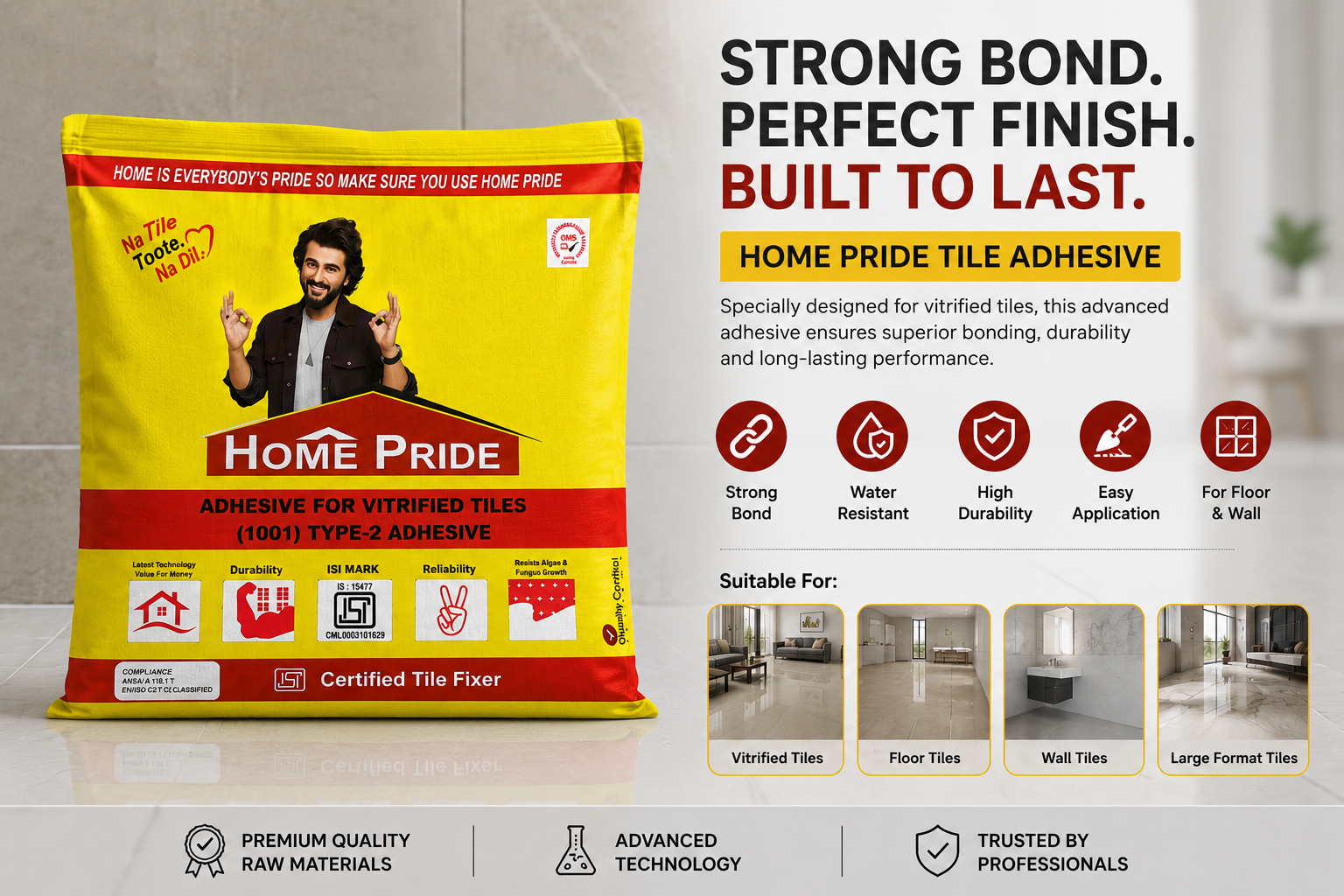 Best Tile Adhesive for Vitrified Tiles in India